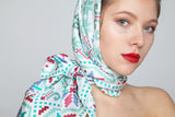 Karels Silk Scarf - NĪCAS LAKATS AR MĒNESS ZĪMĒM