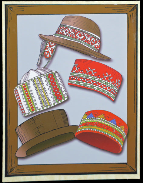 Latvian Hats Card