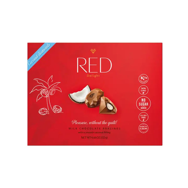 Red | Red Diamond Milk Chocolate Truffles with Coconut Filling 132g