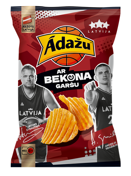 Ādažu čipsi | Potato chips with bacon flavour, 130g