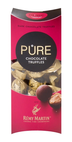 Pure | Dark chocolate truffles with cognac “Remy Martin” cream filling. 108g