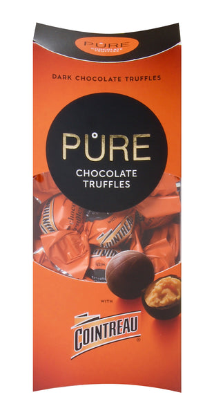Pure | Dark chocolate truffles with orange liqueur “Cointreau” cream filling. 108g