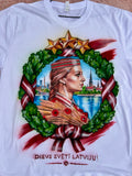 Dievs, svētī Latviju T-shirt - White