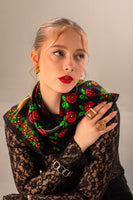 Karels Silk Scarf - KURZEMES ROŽU LAKATS