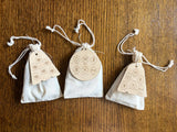 Christmas ornaments - Latvian symbols - bell shaped (wood - 6pcs)