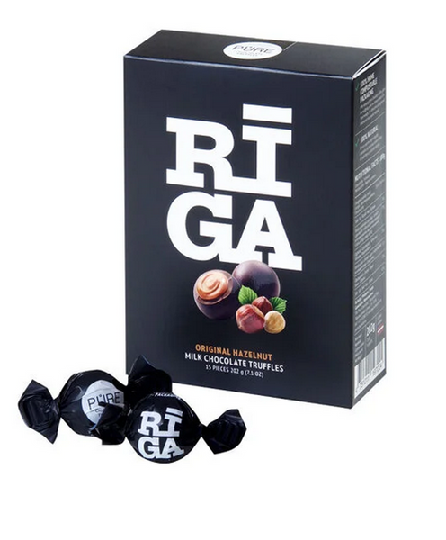 Pure | Riga Original Milk Chocolate Truffles With Hazelnut Cream Filling 16 Pcs