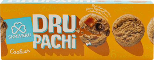 Skriveri | Brownie cookies with milky fudge-flavored icing drops, 126g