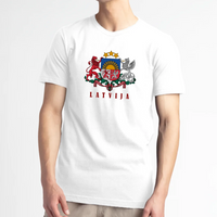 The Coat of Arms of Latvia T-shirt - White