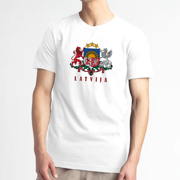 The Coat of Arms of Latvia T-shirt - White