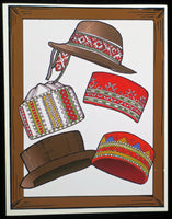 Latvian Hats Card