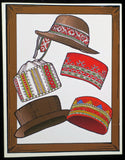 Latvian Hats Card