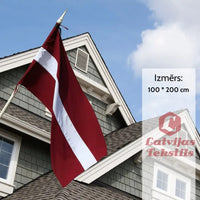 Latvijas karogs fasādei | 100 * 200 cm | Gabardīna audums