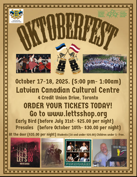 Oktoberfest - OCTOBER 18 (Early Bird - Before July 31st)