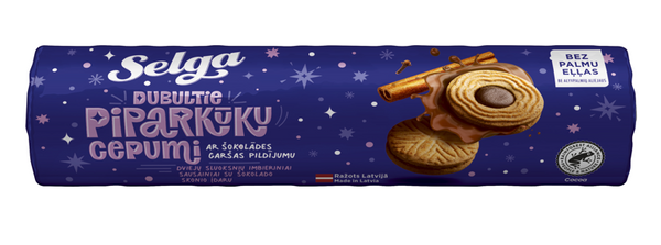 Laima | Selga Double gingerbread biscuits with chocolate flavoured filling 205g
