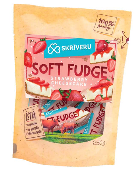"Skrīveru Gotiņa" with Strawberry cheesecake taste, 250 g