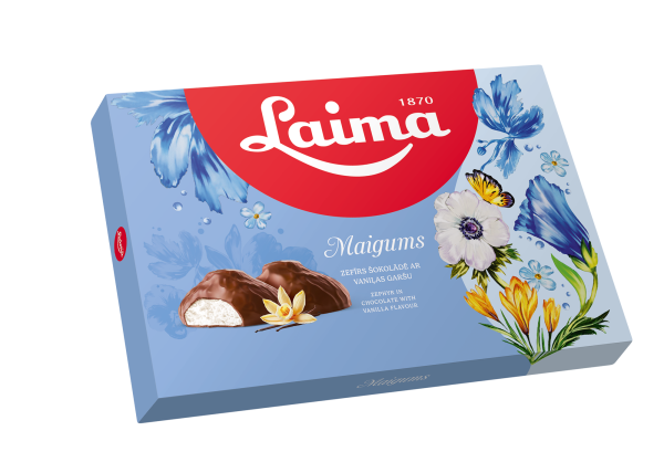 Laima | Vaniļas Zefīrs šokolādē - Zephyr in chocolate with Vanilla Taste 185 g (box)