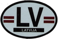 Latvia Oval Decal