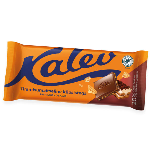 Kalev tiramisu flavoured milk chocolate with biscuit pieces 100g