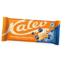 Kalev white chocolate with rice crisp and blueberries 100g