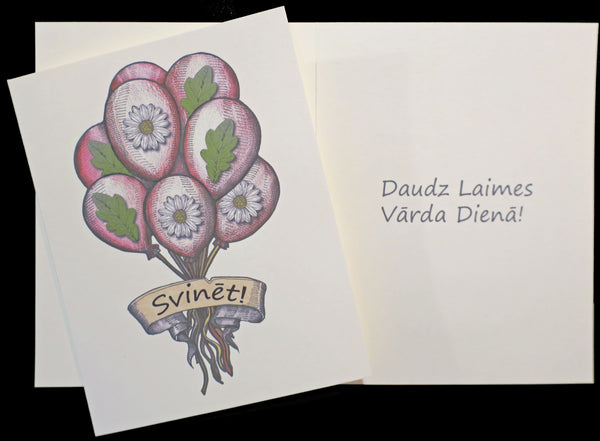 Latvian Names Day Card