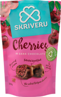 Skriveri | Cherries in dark chocolate, 110g