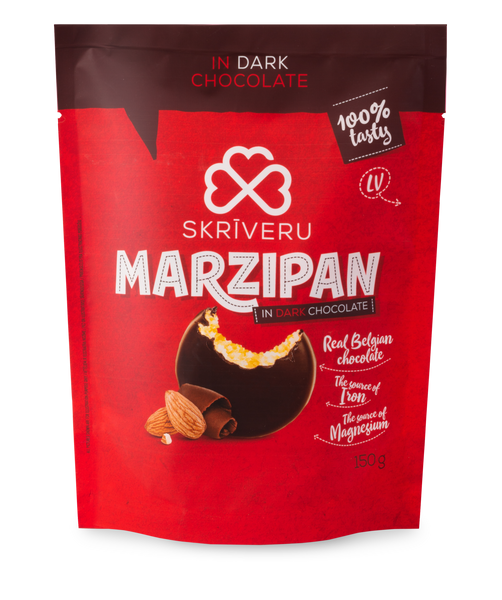 Skriveri | Marzipan in dark chocolate, 150g